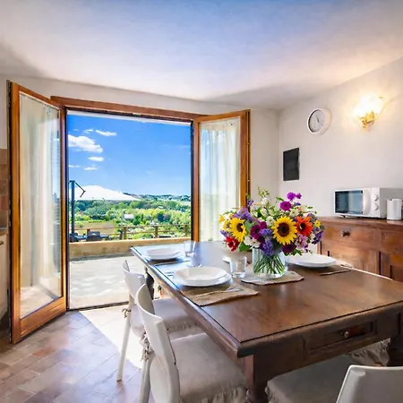 Apartamento Casale Il Petruccaio - Jacuzzi E Vista Panoramica Sulle Colline Toscane