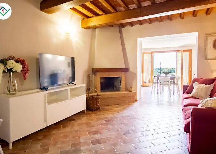 Casale Il Petruccaio - Jacuzzi E Vista Panoramica Sulle Colline Toscane Apartman